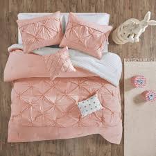 The floral pintuck comforter set features prewashed floral. Full Queen Melody Cotton Comforter Set Blush Target