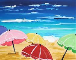 A Day At The Beach Painting Acryl Malen Acrylfarbe