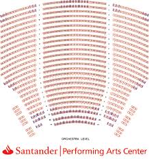 Santander Performing Arts Center Virtual Seating Chart