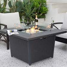 5 out of 5 stars. Latitude Run Dellana 24 6 H X 42 W Aluminum Propane Outdoor Fire Pit Table With Lid Reviews Wayfair