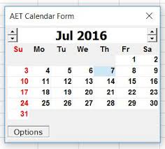 Andrew S Excel Tips Calendar Date Picker Control Alternative