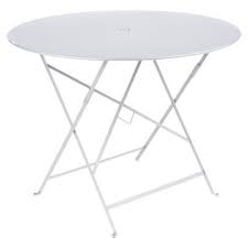 fermob outdoor bistro round table 38 steel cotton round folding table fermob folding table