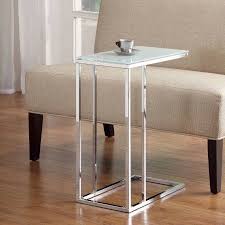 Metal Accent Table With Tempered Glass Chrome Walmart Com Metal Accent Table Furniture End Tables