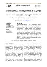 Jurnal harian pjok kelas 6 sd semester 1 dan 2 k13 revisi 2018, jurnal guru mengajar atau jurnal harian adalah daftar harian persiapan guru untuk mengajar dikelas, sehingga memudahkan guru untuk mempersiapkan pembelajaran dikelas. Pdf Exploring The Impact Of Project Based Learning And Discovery Learning To The Students Learning Outcomes Reviewed From The Analytical Skills
