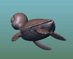 Turtle Sea Turtle Cartoon 3d Print Model In 2020 Turtle Cartoon Print Models