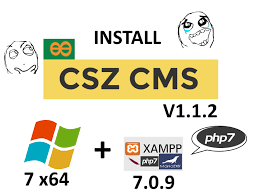 Install Csz Cms V1 1 2 On Windows 7 Localhost Xampp 7 0 9 With Php7 Opensource Content Manage Content Management System Installation Content Management