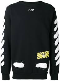 Off White Diagonal Spray Sweatshirt Off White Cloth Sweatshirt Off White Clothing Sweatshirts Designer Sweatshirts
