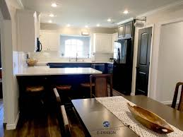 You want one to be noticeably darker than the other. Kitchen Cabinets Painted Pure White And Cyberspace Lowers Sherwin Williams A Agreeable Gray Painting Kitchen Cabinets Agreeable Gray Sherwin Williams Kitchen