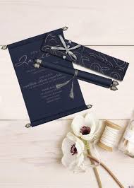 Wedding card designs l latest invitation cards l indian wedding card design. Tornado Blue Handmade Silk Wedding Card Asc 5002d A2zweddingcards Wedding Cards Scroll Wedding Invitations Royal Wedding Invitation
