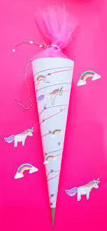 Diy Einhorn Schultute Basteln Familicious Schultute Basteln Schultute Selber Basteln Schultute