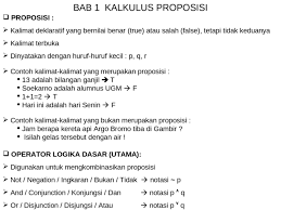 Bab 1 Kalkulus Proposisi Baru Ppt Powerpoint