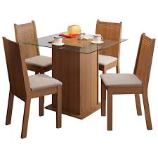 Comedor 6 puestos triangular, incluye vidrio d mesa y sillas. Akivoy Juego De Comedor Lucy Mesa De Vidrio 4 Puestos Falabella Com