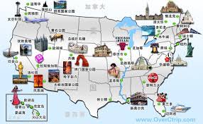 中国偏见地图 美国景点地图 美国地图中文版高清 桔子新闻网 teaching resources map screenshot map