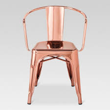 Carlisle Metal Dining Chair Rose Gold Threshold Shiny Rose Gold Metal Dining Chairs Dining Chairs Metal Chairs