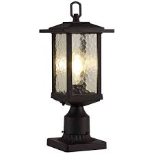 Maybe you would like to learn more about one of these? Smeike Outdoor Post Lights Cast Aluminum Post Light Fixture One Light Pole Mount Light With Water Glass Panels Matte Black Finish Buy Online In Angola At Angola Desertcart Com Productid 160480416