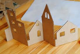Diy Craft An Adorable Christmas Village From Recycled Cardboard Diy Christmas Village Cardboard Christmas Tree Diy Christmas Village Displays