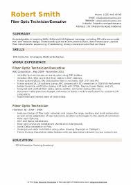 Fiber Optic Technician Resume Samples Qwikresume