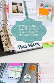 Sub out the imagery with your photos. 22 Ways To Use Project Life Cards In Your Planner Paper Crafts Callaloo Soup Crafts Project Life Cards Project Life Scrapbook Planner Paper