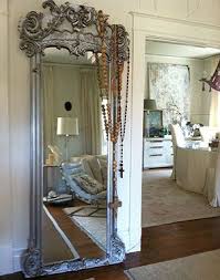 Very Pretty Free Standing Mirror The Large Rosaries Have Become Such A Decorating Focal Point As Well Mirror Home Ornate Mirror