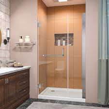Check spelling or type a new query. Sunny Shower Pivot Shower Door Semi Frameless Bi Fold Hinged Shower Door 40 In X 72 In 3 8 In Clear Glass And One Fixed Glass Brushed Nickel Hinged Shower Door Walmart Com Walmart Com