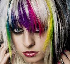 Blonde With Rainbow Streaks Hair Colors Ideas Bright Hair Colors Bright Hair Short Hair Color