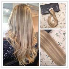 Tape In Hair Extensions High Quality Human Hair Highlighted Blonde Color 18 613 Laavoo Tape In Hair Extensions Hair Extension Lengths 100 Remy Human Hair Extensions