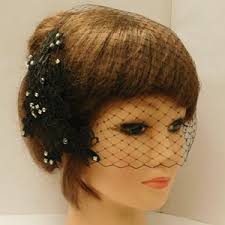 RHINESTONE and PEARL BIRDCAGE Veil, White, Ivory, Champagne or Black Choose  Your Embellishment