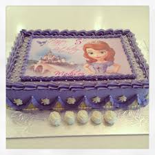 The weird shaped, bright colored creatures would be just more than perfect for a minion theme birthday cake. Rectangle Princess Sofia Cake The Girl On The Swing
