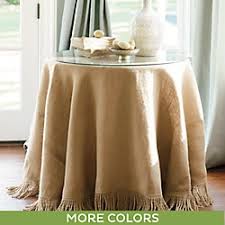 Sometimes the geometry of your furniture can change your room. Coffee Accent Tables Table Cloth Ballard Designs Burlap Tablecloth