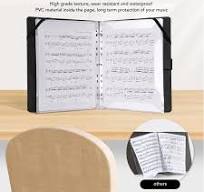 Amazon.com: Sheet Music Folder, 3 Ring 30 Sleeves 60 Pages Choral Muisc  Folder,12.3x10 PU Leather Music with Elastic Band Fits Letter A4 Size  (Black) ...