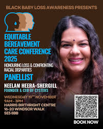 🚨Speaker Announcement🚨 We're excited to reveal that we will be welcoming  @neelamheerashergill as one of the panellists at the Equitable Bereavement  Care Conference 2025! Neelam Heera-Shergill is a TEDx speaker and  award-winning