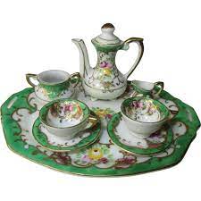 Elegant Miniature Tea Coffee Set For Dolls 8 Pieces Toy Tea Set Mini Tea Set Tea Sets Vintage