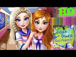Frozen Games Frozen Elsa And Anna Dressup College Prep Frozen Elsa And Anna Disney Princess Games Elsa Frozen