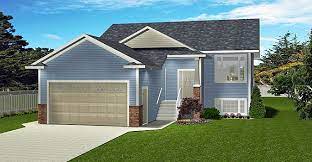 Plan 2014802 Bi Level 2 Car Garage Open Floor Plan Vaulted Ceiling A Finished Basement Plan Wit Basement House Plans Basement Entrance Finishing Basement