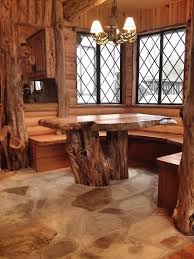 0219ro sedona rustic oak breakfast homestead breakfast nook side bench nader furniture. Cedar Log Breakfast Nook After Rustic Dining Room Atlanta By Magee Service Group Houzz Uk