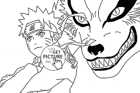 Kyuubi (naruto) is also known as nine tailed fox. Naruto Coloring Pages Nine Tails Naruto Drawing Novocom Top