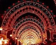 Outdoor Customized 2D LED Across Street Motif Lights for Diwali Decoration