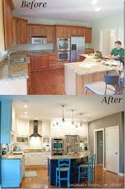 Before And After Of Diy Kitchen Remodel Raised Kitchen Cabinets Open Cabinetry Painted Cabi Kitchen Remodel Small Diy Kitchen Remodel Simple Kitchen Remodel