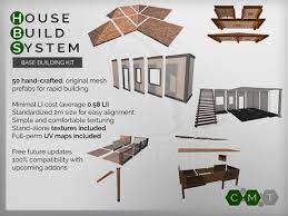 Second Life Marketplace - Lauris House Build System 1.0 - Mesh Prefab Kit  For Easiest House Building