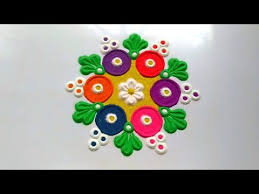 Very Easy And Small Rangoli Design Youtube Small Rangoli Design Rangoli Designs Small Rangoli