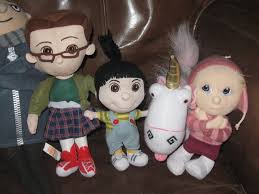 DESPICABLE ME- Stuffed Plush Characters-Agnes Edith Margo-Gru & Kyle-  Unicorn