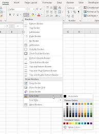 Click on the themes button and a drop down will open. Changing The Color Of A Cell Border Microsoft Excel