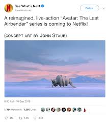 If they want to put money into an avatar movie, why not a feature length animated film? Netflix Announces Live Action Avatar The Last Airbender Series Is Incoming Update Tor Com