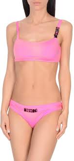 Bikinis Solid Faded Hook Moschino Bikini Bikini Tops High Neck Bikinis