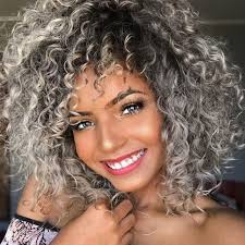 Lovelywholesale Cheap Wigs Lovely Chic Basic Curly Grey Wigs In 2020 Curly Hair Styles Ombre Curly Hair Curly Hair Styles Naturally