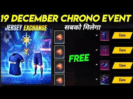 Free fire new updates and new character new diamond royale and events. Free Fire New Event 19 December Chrono Event Free Jerse