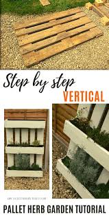 Mason jars or old glass containers can be used for this project. Pallet Garden Ideas Part 1 How To Make A Herb Garden