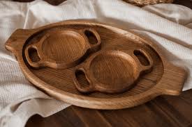 Sears has a lovely collection of ottomans and love seats for your home. Oval Wooden Tray With Wood Plate Large Ottoman Serving Tray Etsy Wooden Tray Wooden Serving Platters Presents For Grandma