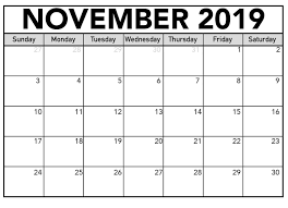 Free November 2019 Calendar Printable November November2019calendar Novembercalendar Calendar Printables Printable Calendar Template Calendar 2019 Printable