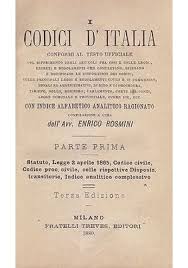 Cartea i competinţa organelor judecãtoreşti. I Codici D Italia Parte I Di Enrico Rosmini 1880 Codice Civile Procedura